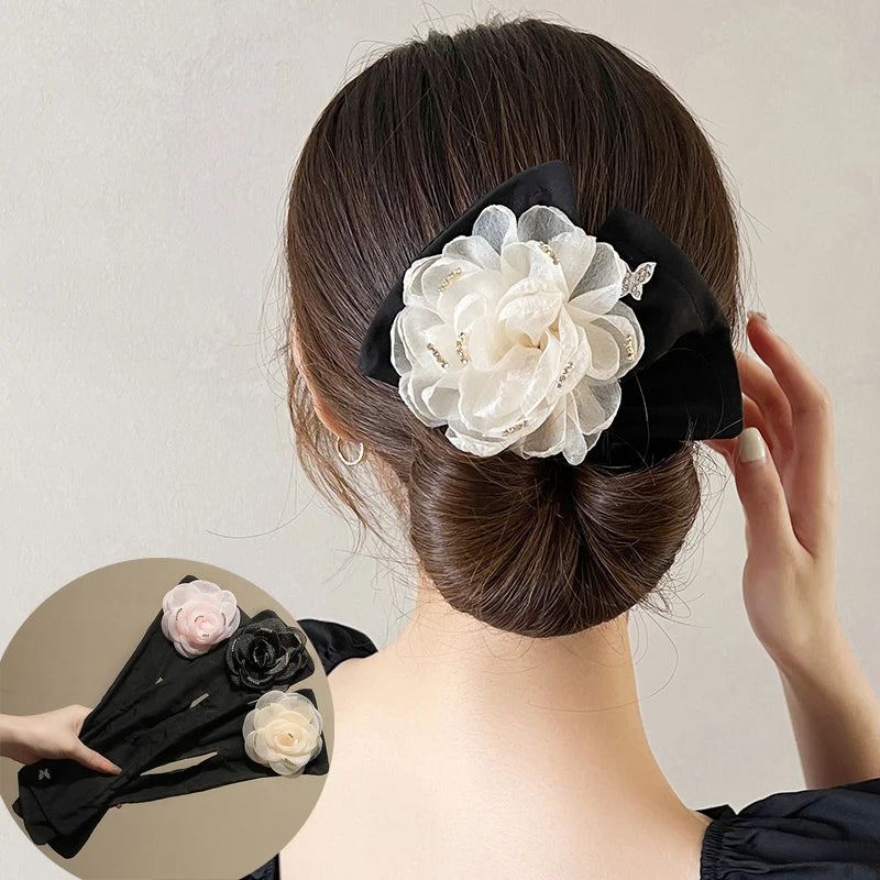 Bun Curler Flower Designed  Headwear