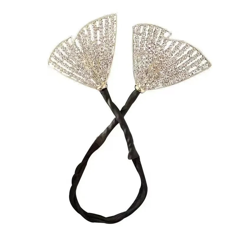 Crystal Feather Hair Clips