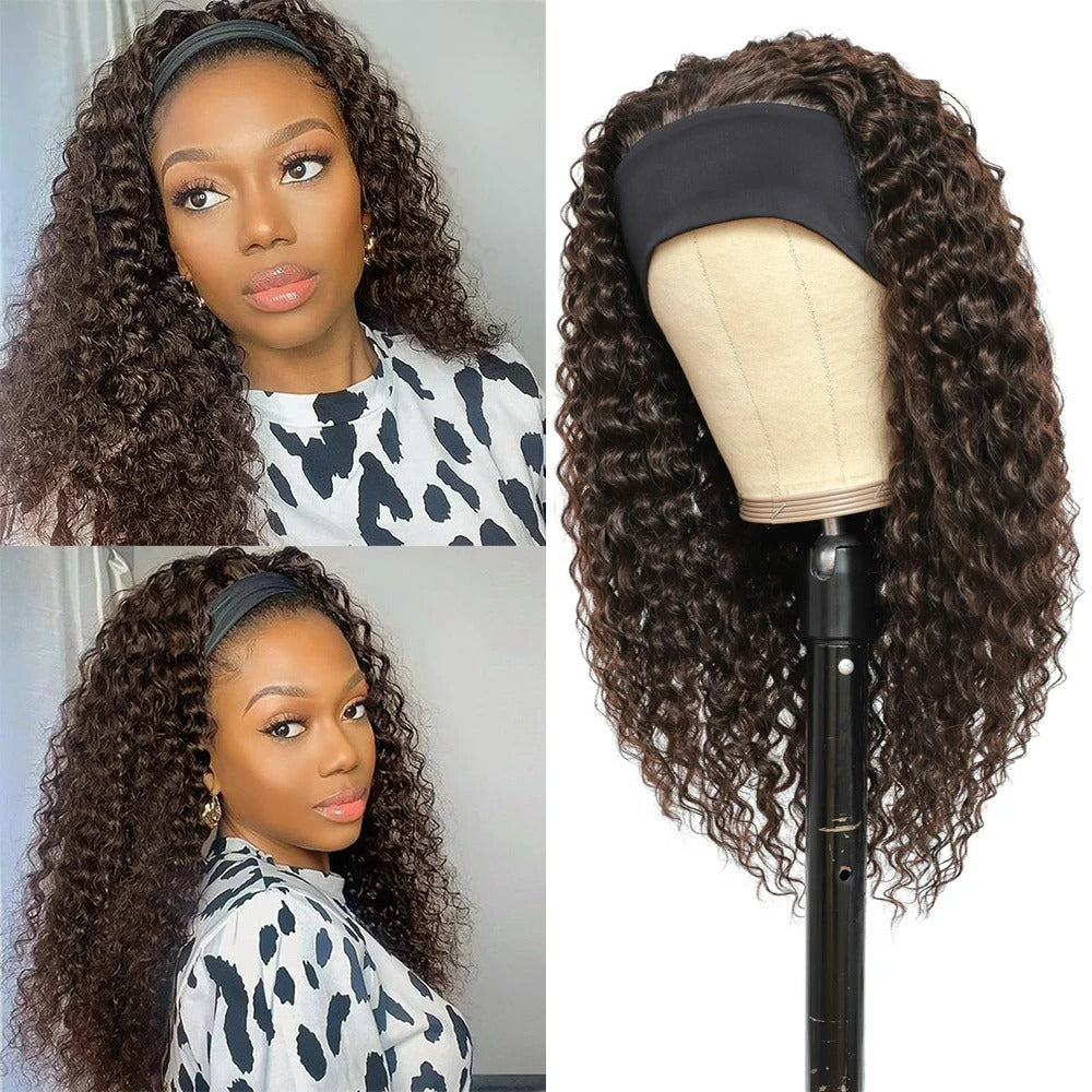 Curly And Wavy Synthetic Headband Wig