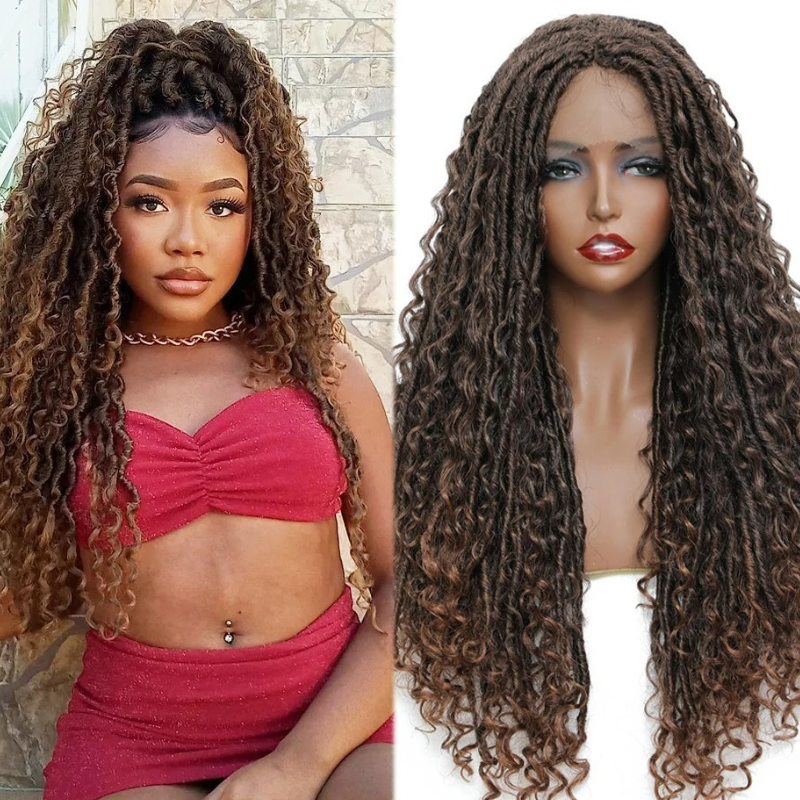 Curly Lace Front Synthetic Wigs