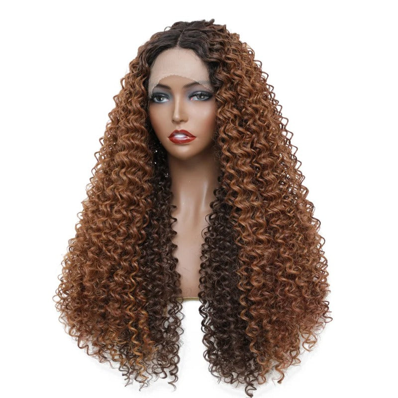 Curly Long Middle Part Lace Front Wig