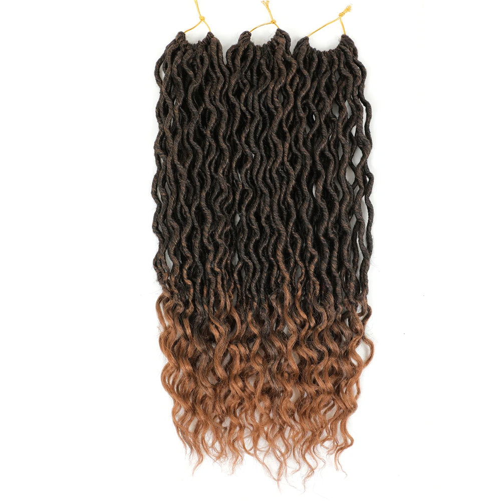 Curly Synthetic Crochet Goddess Locs