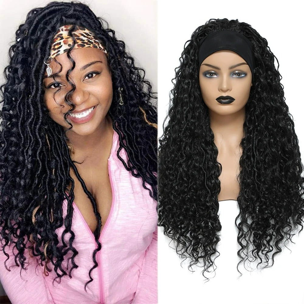 Curly Synthetic Headband Wig