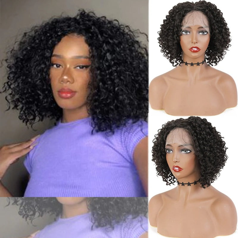 Curly Textured Lace Front Wigs