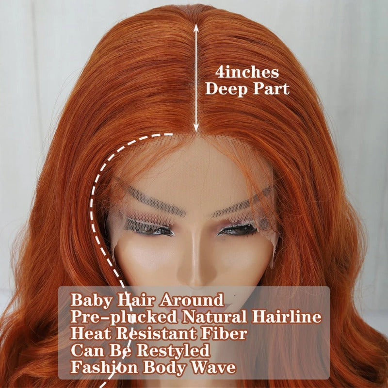 Curtain Bangs Long Wavy Hair Wigs