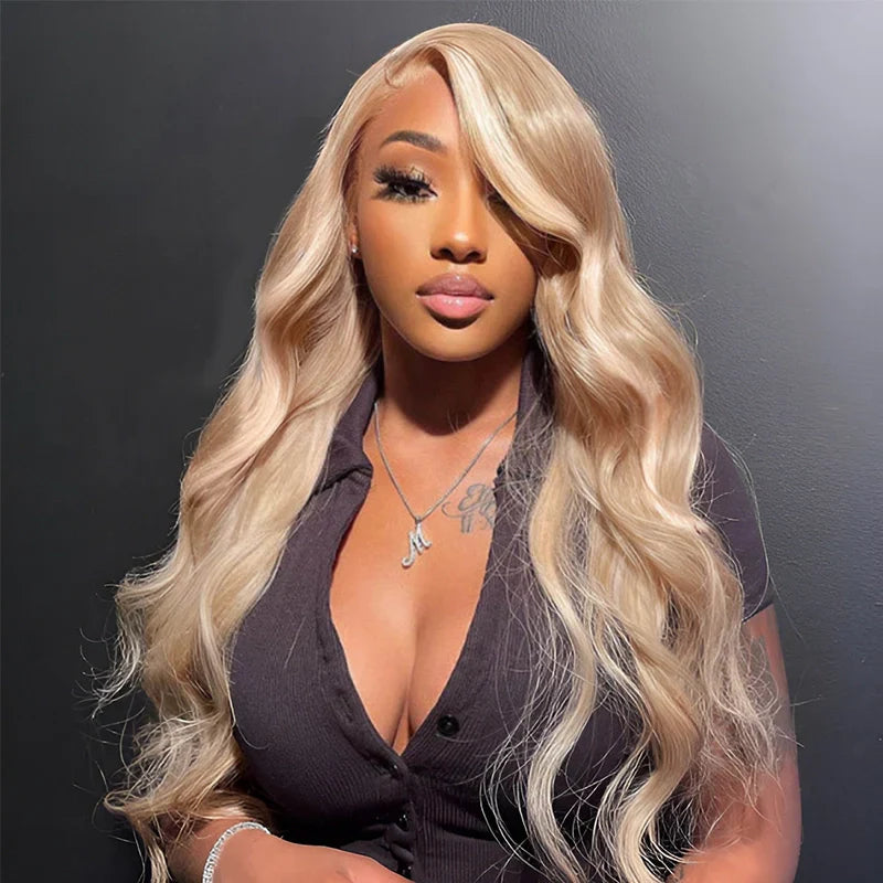 Customized Blonde Balayage Full Lace Frontal Wig