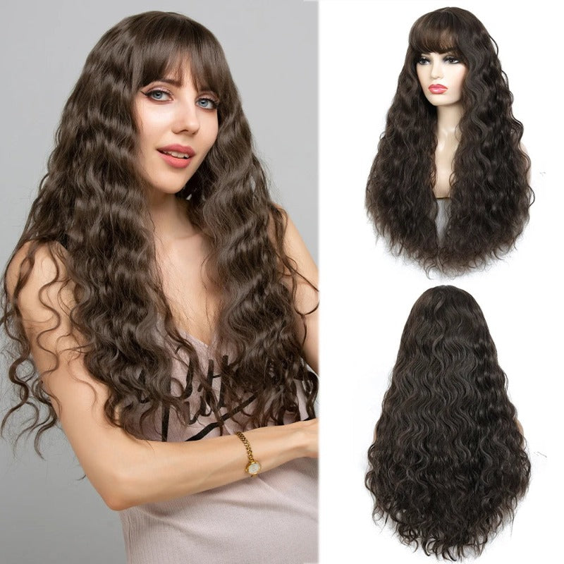 Long Daily Wear Hair Wigs With Bangs