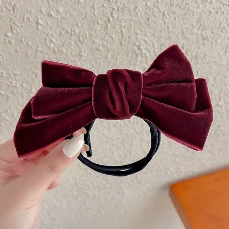 Elegant Bow Clip Bun