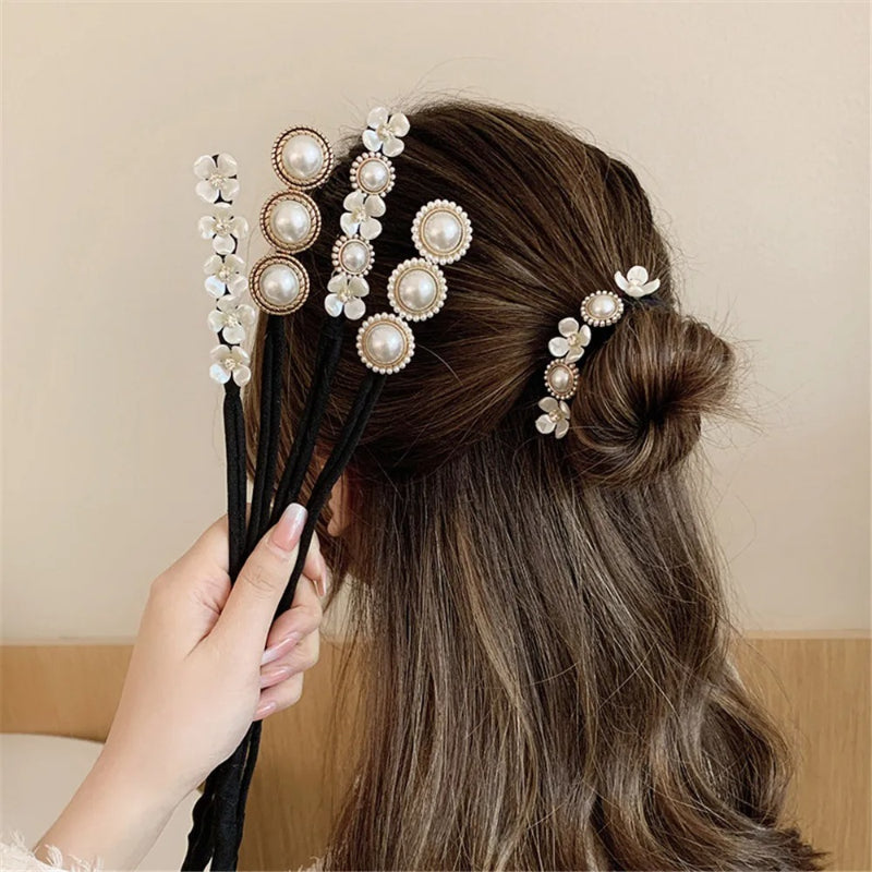 Elegant Pearl Hair Bow