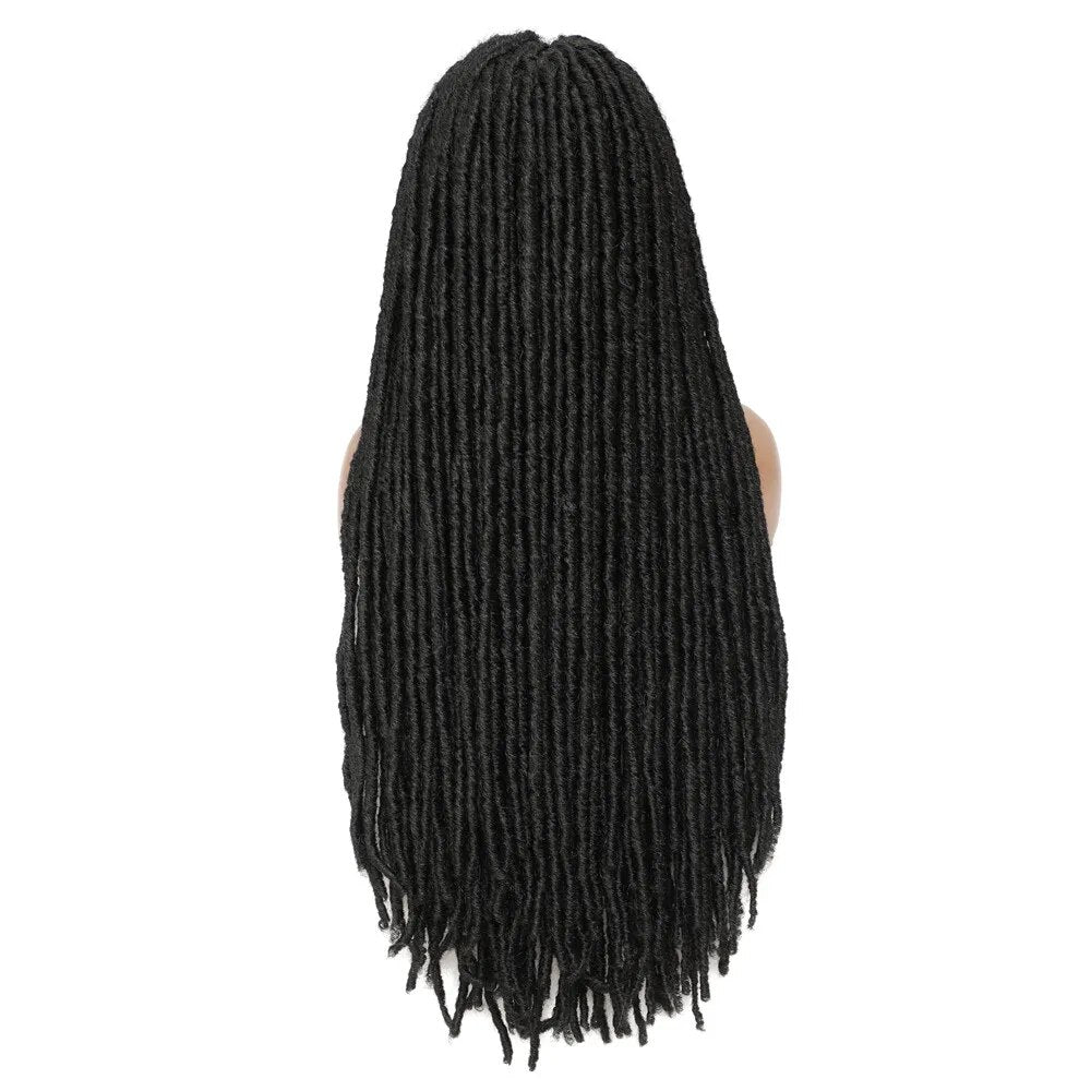 Faux Locs Braided Long Straight Wigs