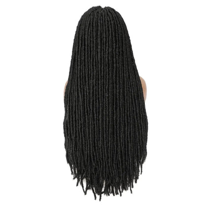 Faux Locs Braided Long Straight Wigs