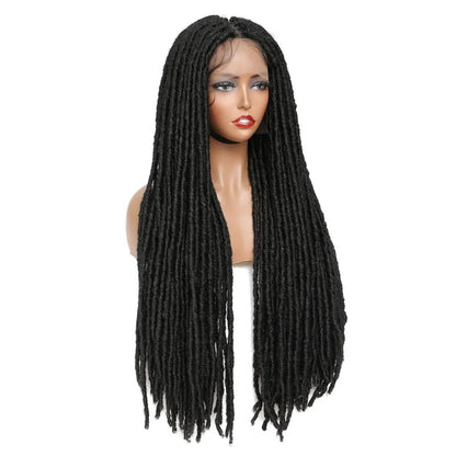 Faux Locs Braided Long Straight Wigs