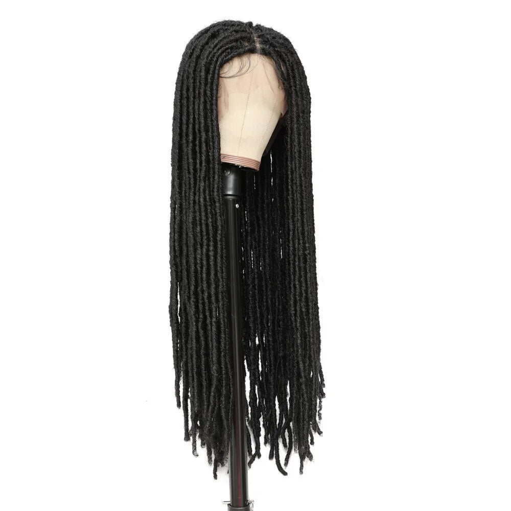 Faux Locs Braided Long Straight Wigs