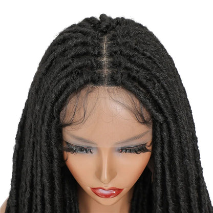 Faux Locs Braided Long Straight Wigs