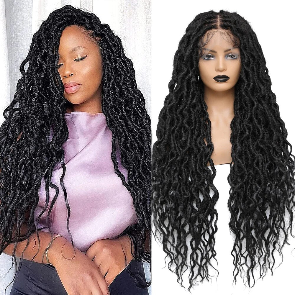 Faux Locs Long Braided Wigs