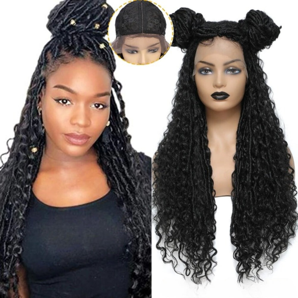 Faux Locs Synthetic Curly Braided Wigs