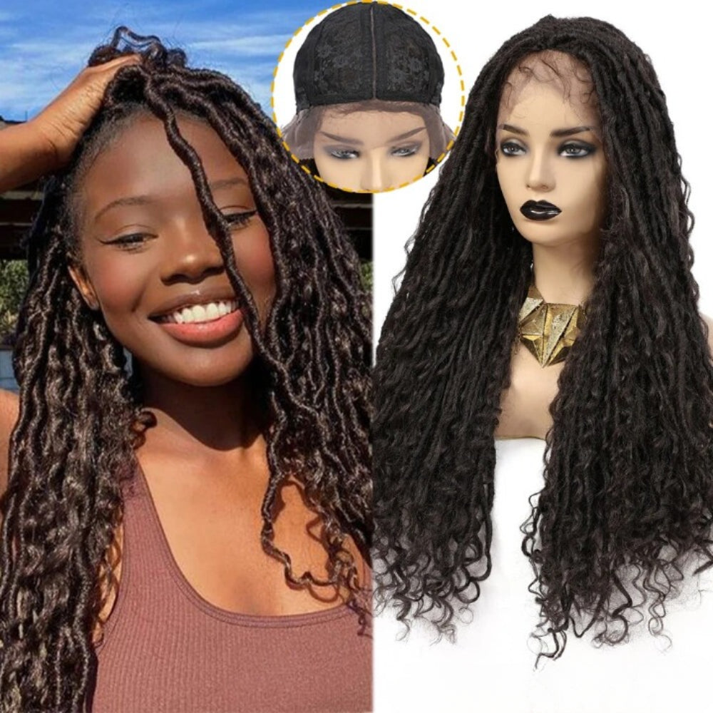 Faux Locs Synthetic Curly Braided Wigs