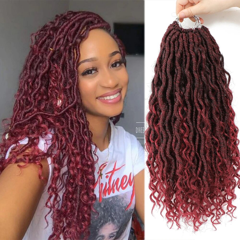 Faux Locs With Curly Hair