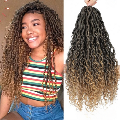 Faux Locs With Curly Hair