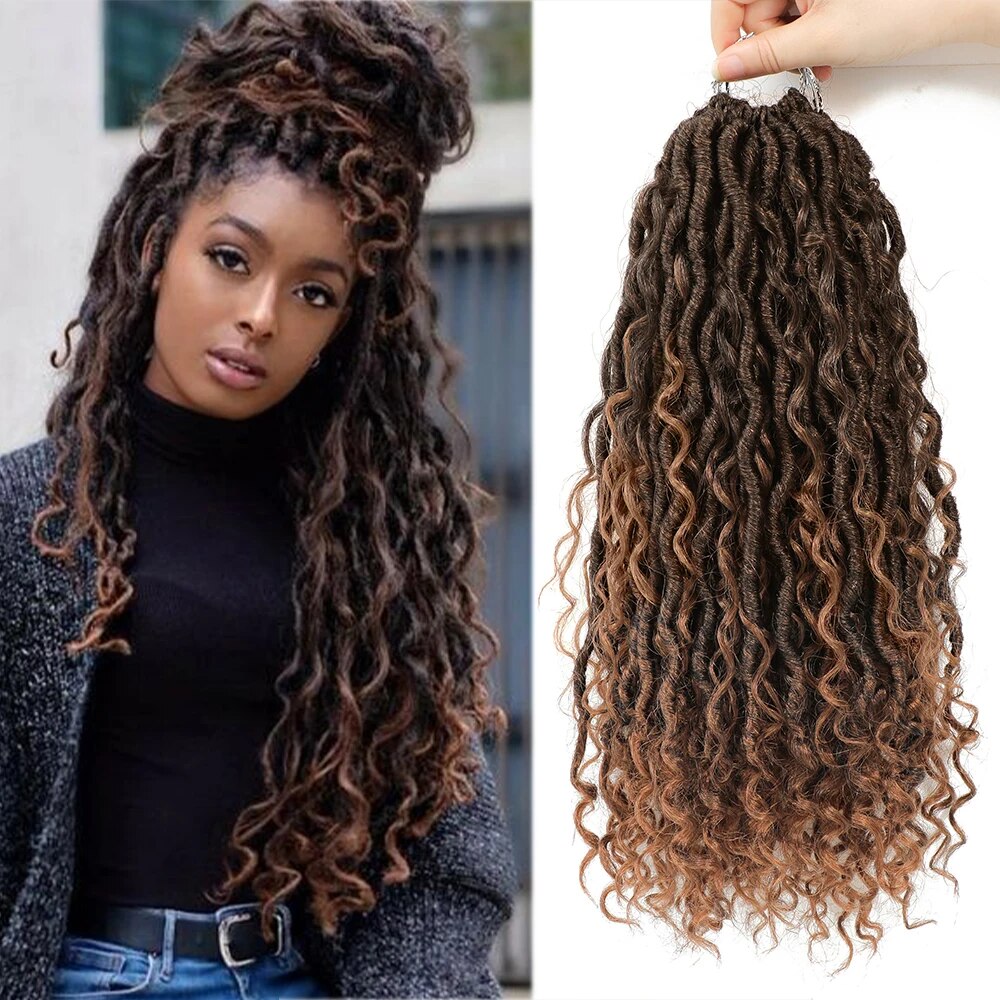 Faux Locs With Curly Hair