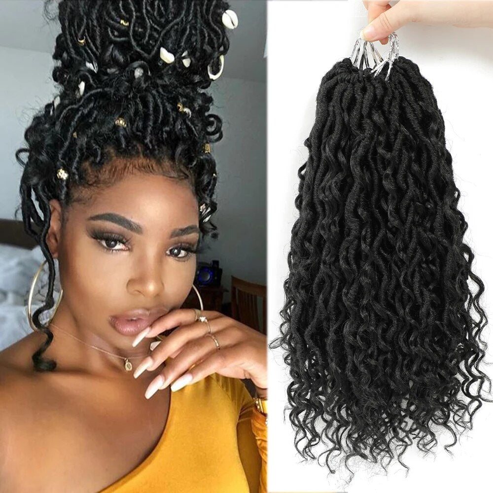 Faux Locs With Curly Hair