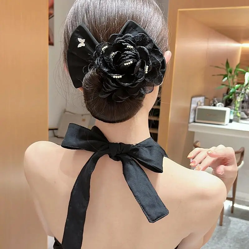 Flower Designed Bun Curler Headwear