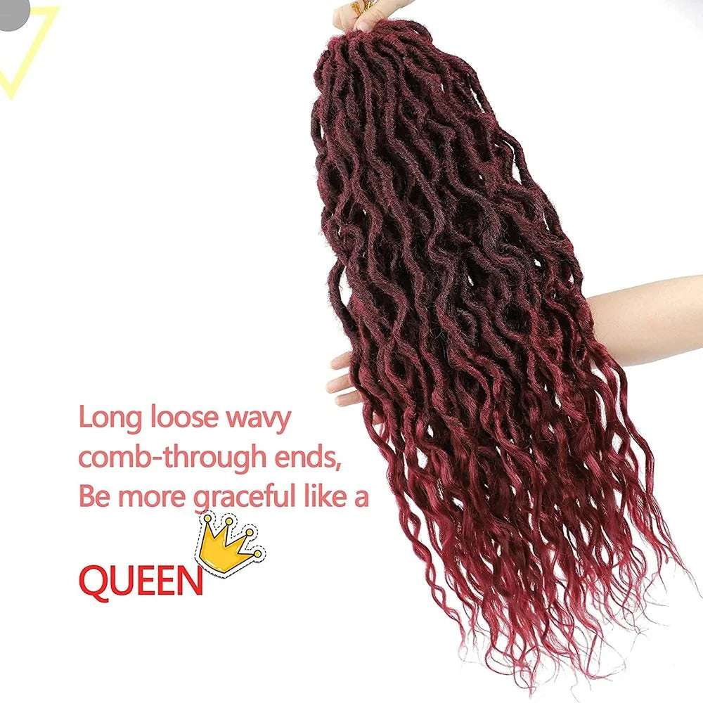 Knotless Synthetic Crochet Goddess Locs