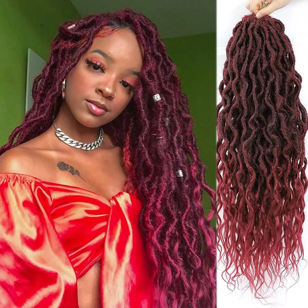 Knotless Synthetic Crochet Goddess Locs