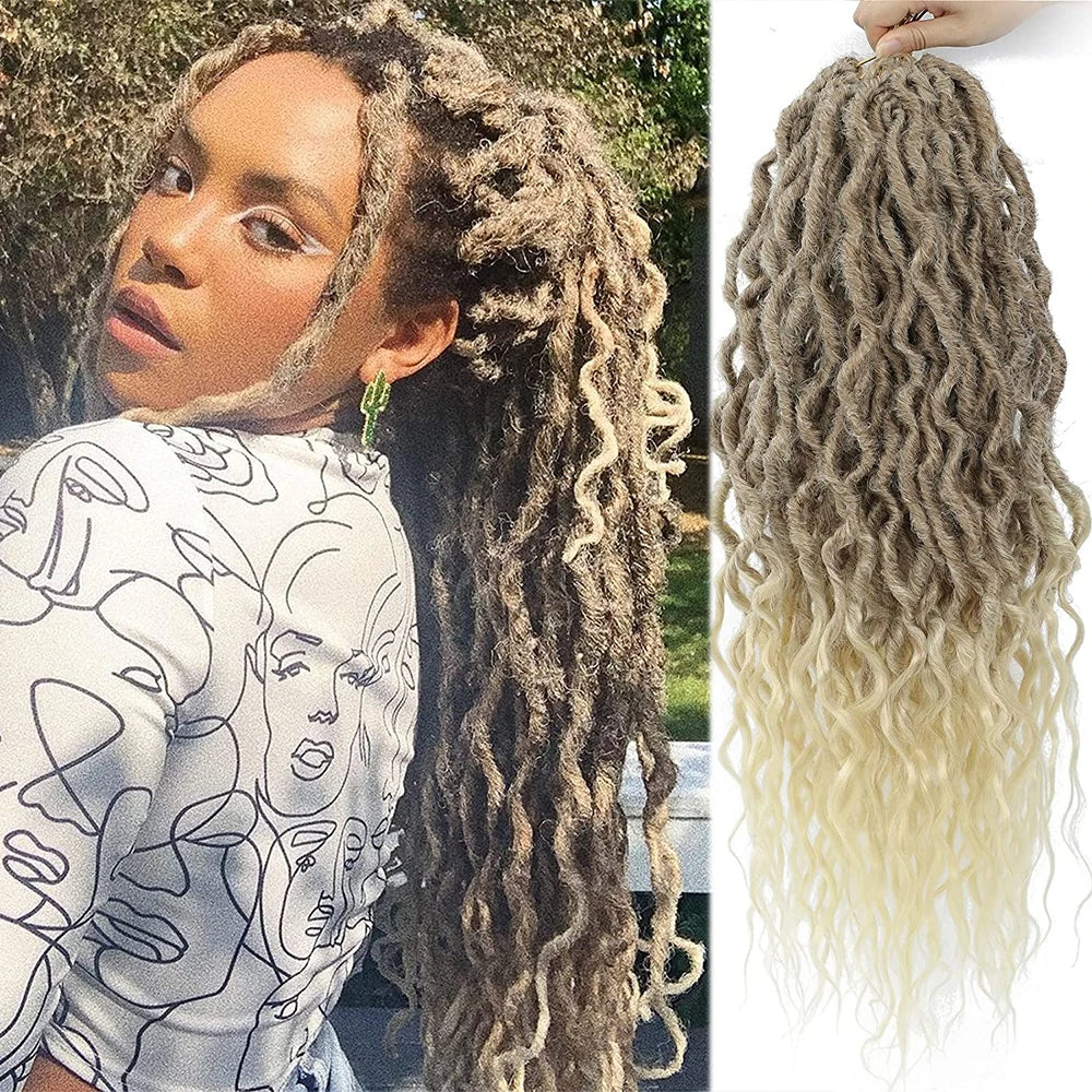 Knotless Synthetic Crochet Goddess Locs