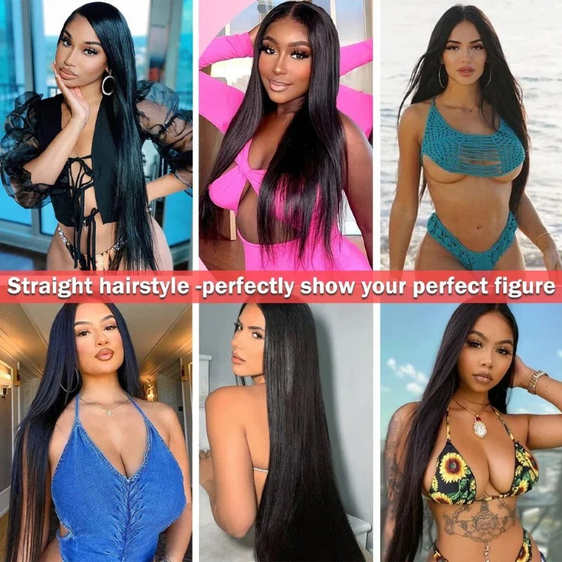 Long And Straight Lace Front Synthetic Wigs