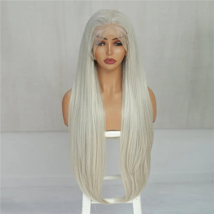 Long And Straight Lace Front Synthetic Wigs