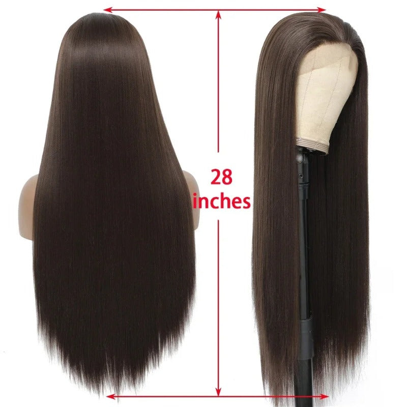 Long And Straight Synthetic Lace Front Wigs