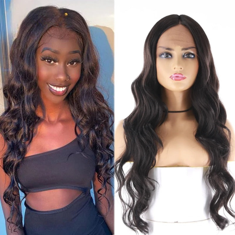 Long And Wavy Swiss Lace Front Hair Wig