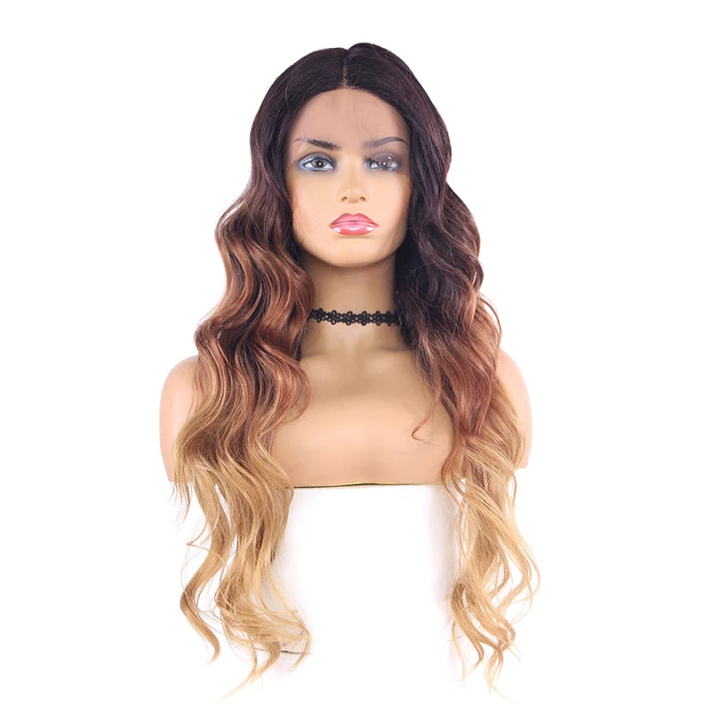 Long And Wavy Swiss Lace Front Hair Wig