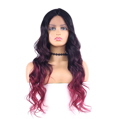 Long And Wavy Swiss Lace Front Hair Wig