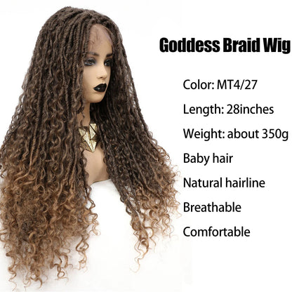 Long Curly Braids Lace Front Wigs