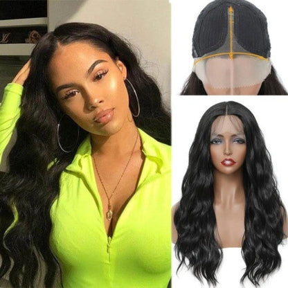 Long Natural Wavy Middle Part Wig