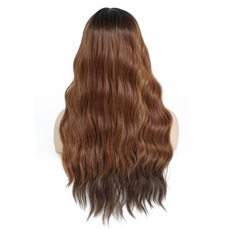 Long Natural Wavy Middle Part Wig