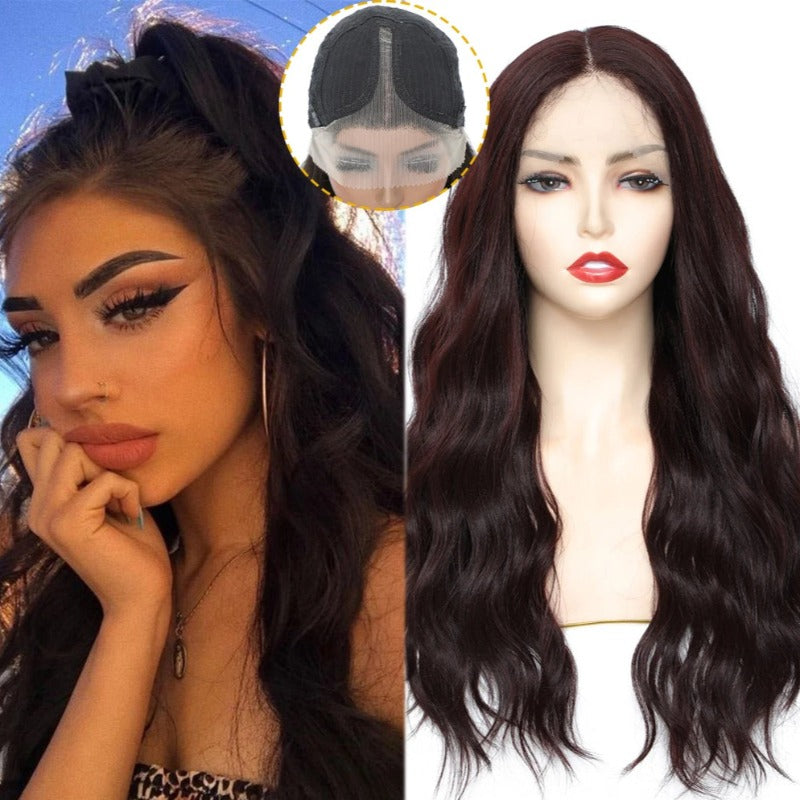 Long Natural Wavy Middle Part Wig