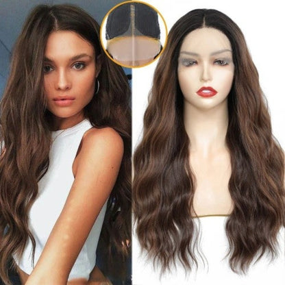 Long Natural Wavy Middle Part Wig