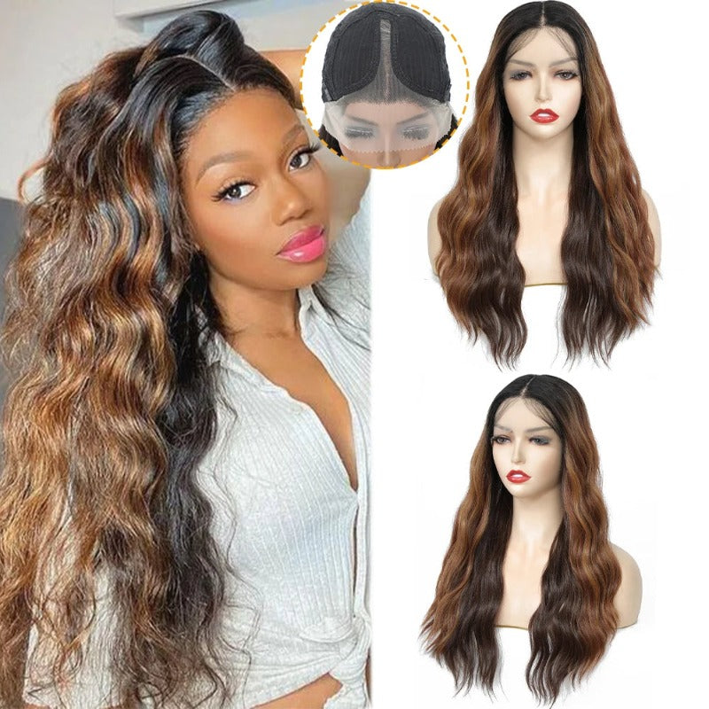 Long Natural Wavy Middle Part Wig