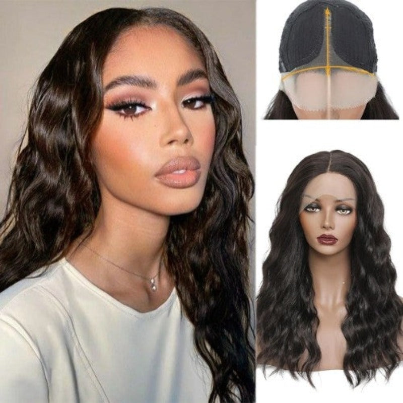 Long Natural Wavy Middle Part Wig