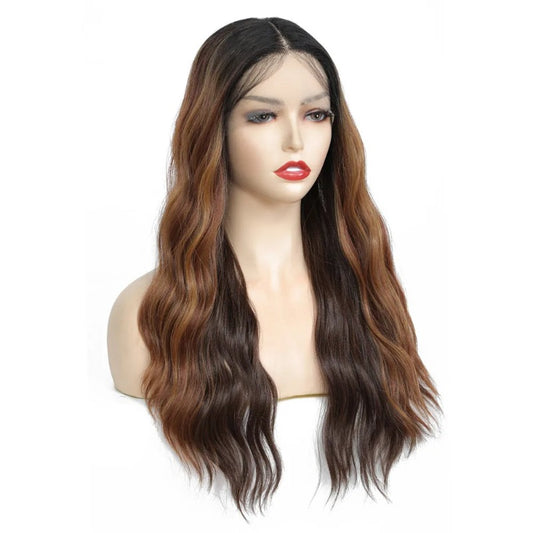 Long Natural Wavy Middle Part Wig