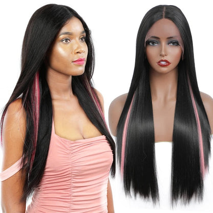 Long Straight Swiss Lace Front Short Wigs