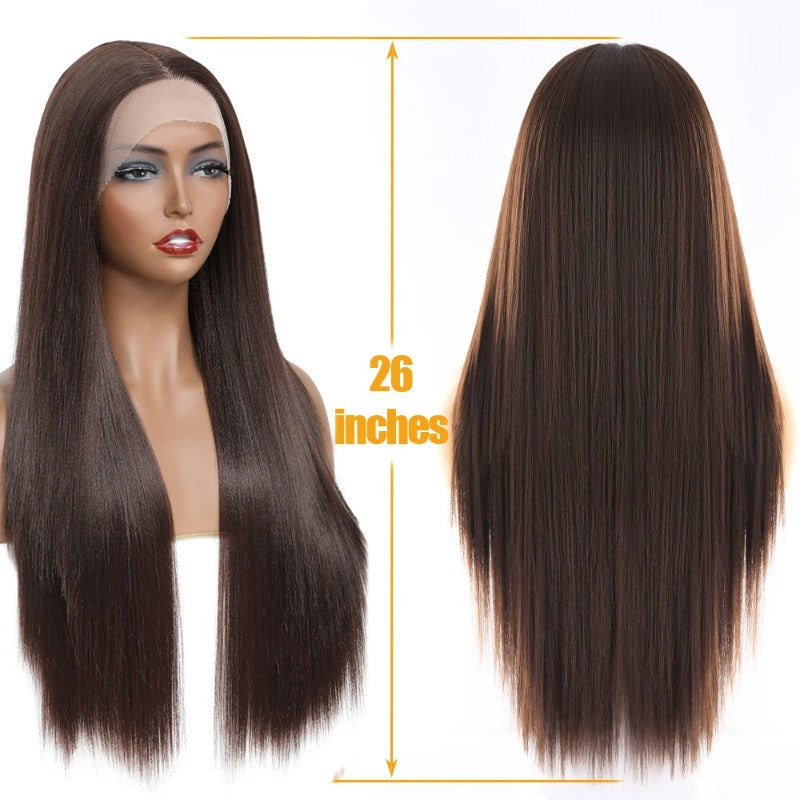 Long Straight Swiss Lace Front Short Wigs