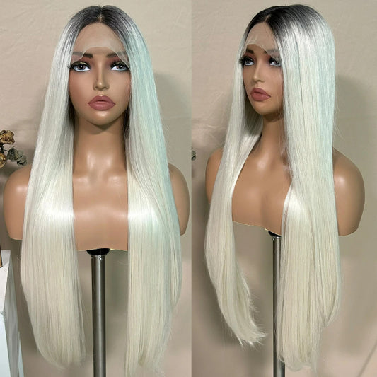 Long Straight Synthetic Lace Front Wig