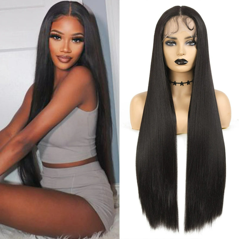 Long Straight Synthetic Lace Front Wig