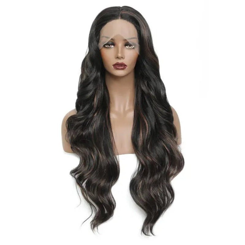 Long Wavy Swiss Lace Front Hair Wig