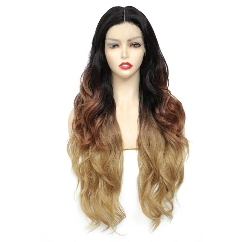 Long Wavy Swiss Lace Front Hair Wig