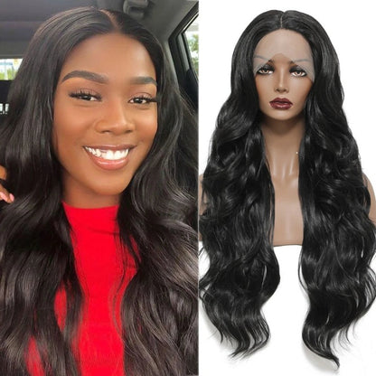 Long Wavy Swiss Lace Front Hair Wig